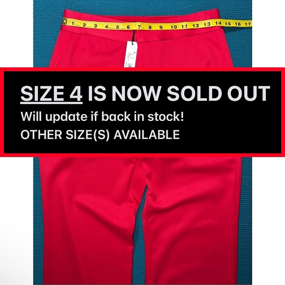 Alice + Olivia Deanna High Rise Red Bootcut Pant - Picture 10 of 17